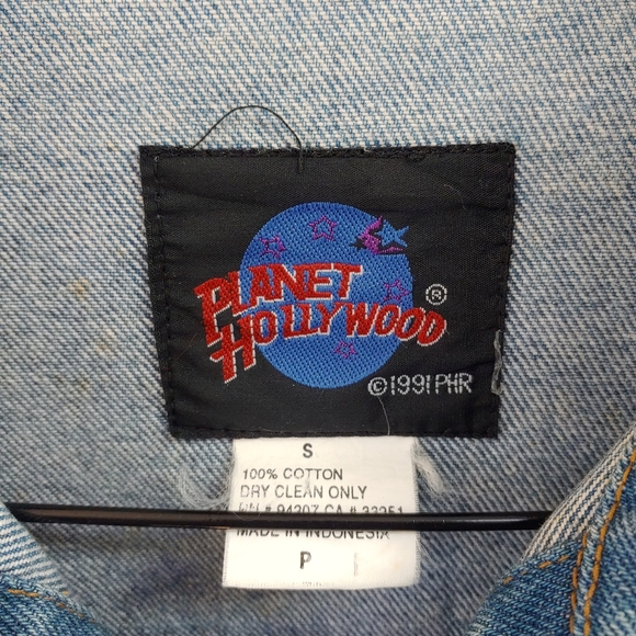 Vintage 90's Planet Hollywood denim jacket, unisex size small (fits large) - Picture 13 of 16
